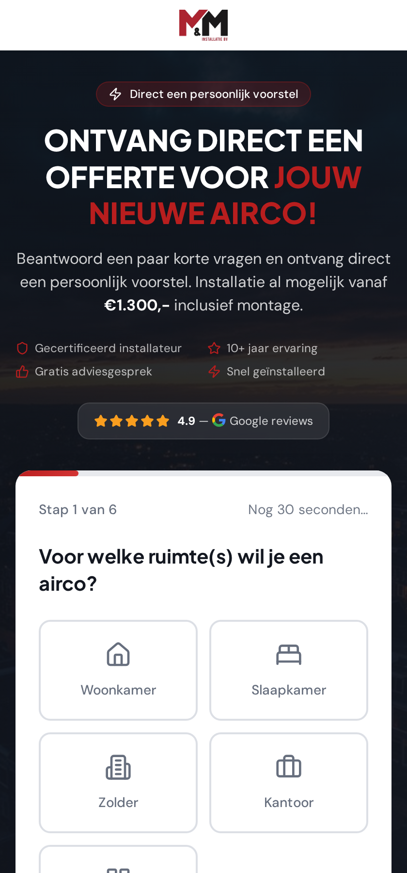 Landingspagina Airco-installatie